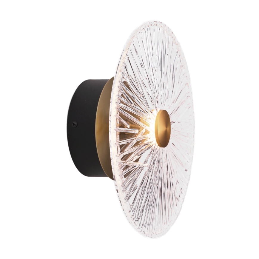 MAXLIGHT W0356 - LED Stenska svetilka ALLURE LED/5W/230V pr. 28 cm zlata/prozorna