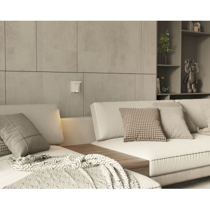 MAXLIGHT W0373 - LED Stenski reflektor z brezžičnim polnilnikom LOFER LED/7W/230V bela