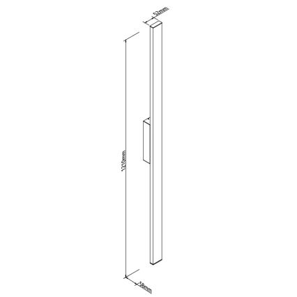 MAXLIGHT W0461 - LED zunanja stenska svetilka PREDAZZO LED/20W/230V CRI 93 IP65 črna