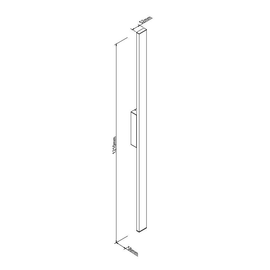 MAXLIGHT W0461 - LED zunanja stenska svetilka PREDAZZO LED/20W/230V CRI 93 IP65 črna