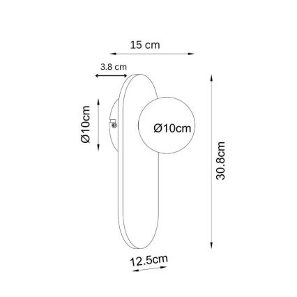 MAXLIGHT W0476 - Stenska svetilka POINT 1xG9/7W/230V rjava