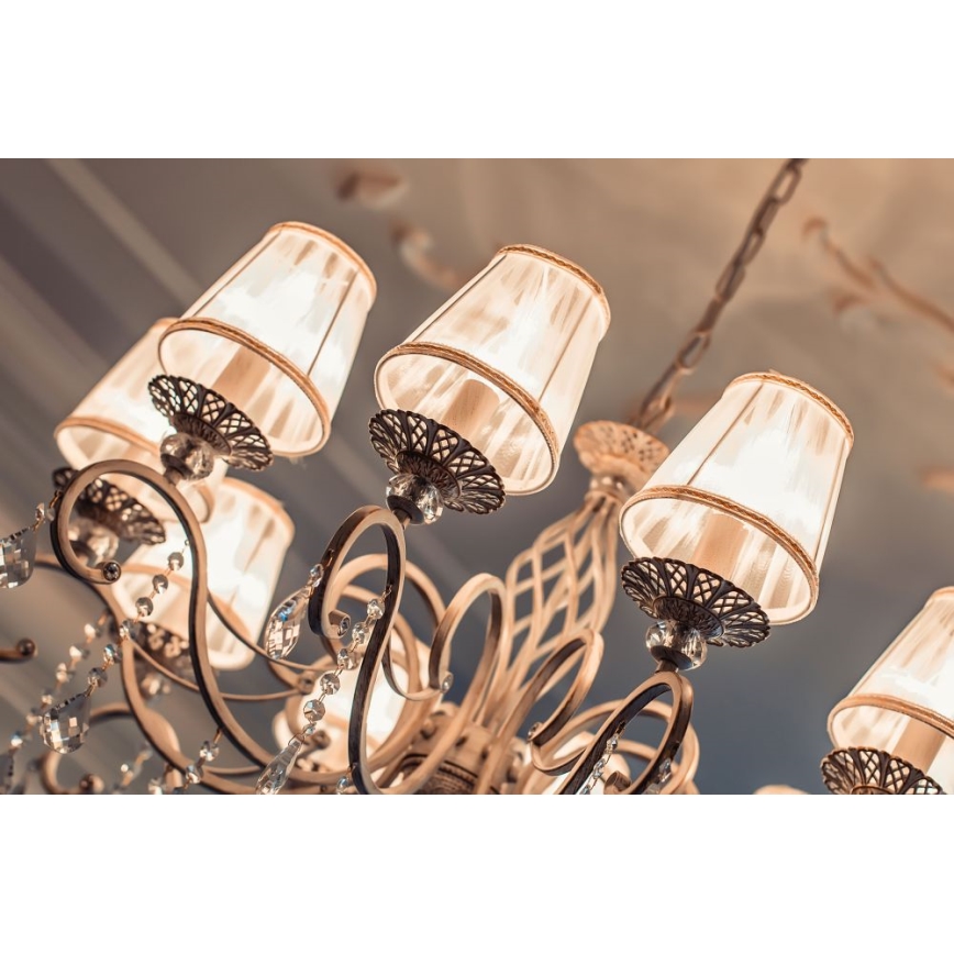 Maytoni ARM247-10-G - Lestenec na verigi GRACE 10xE14/40W/230V