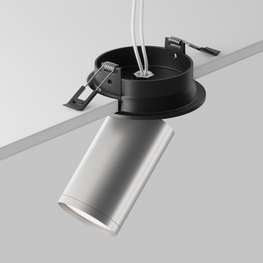 Maytoni C048CL-U-1BS - Vgradni reflektor FOCUS 1xGU10/10W/230V mat krom