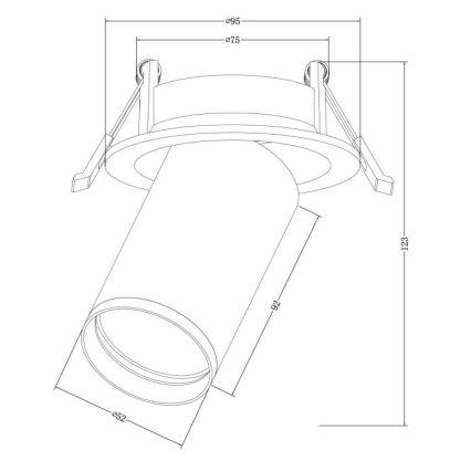 Maytoni C048CL-U-1WS - Vgradni reflektor FOCUS 1xGU10/10W/230V sijajni krom