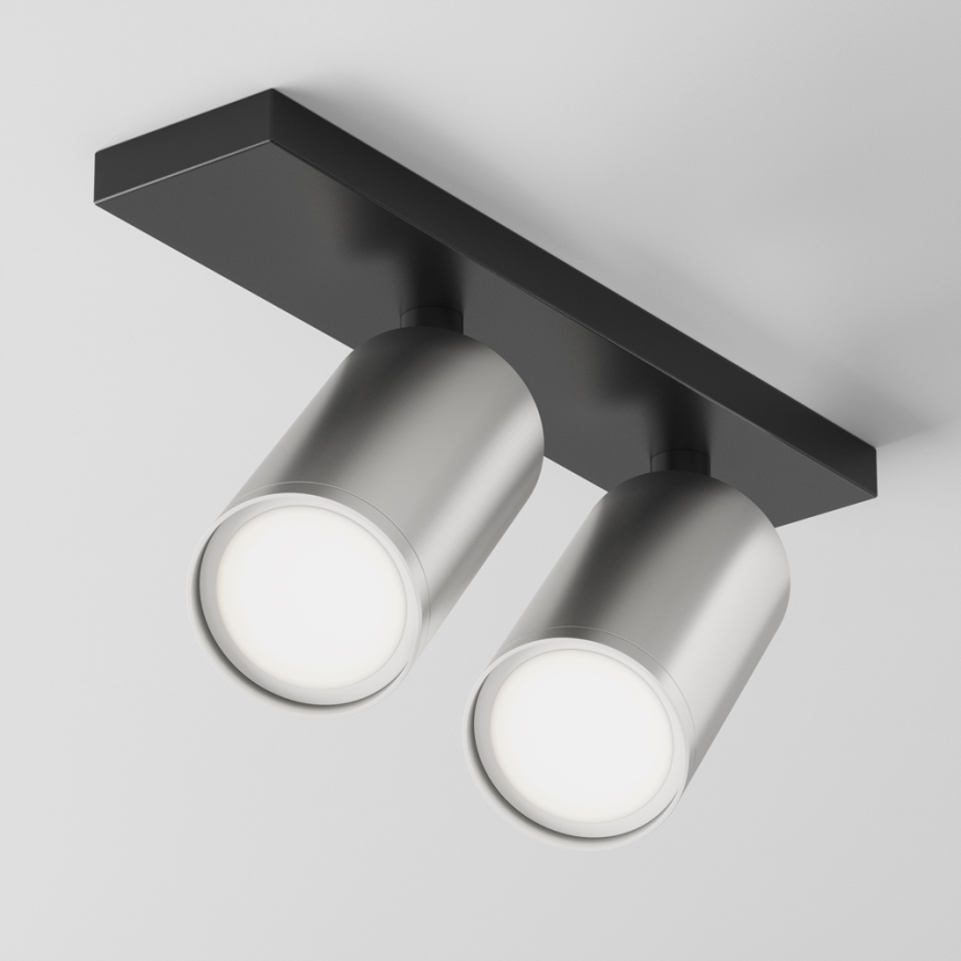 Maytoni C051CL-U-02BS - Reflektor FOCUS 2xGU10/10W/230V mat krom/črna
