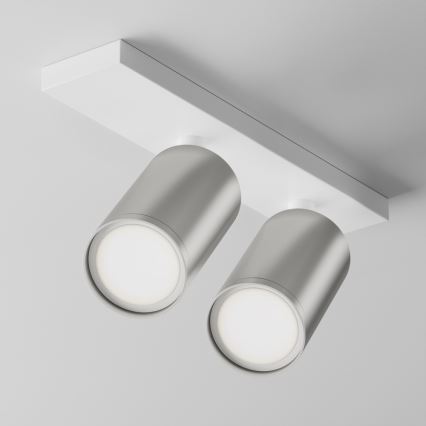Maytoni C051CL-U-2WS - Reflektor FOCUS 2xGU10/10W/230V mat krom/bela