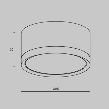 Maytoni C086CL-GX53-SRD-B - Reflektor HOOP 1xGX53/15W/230V črna