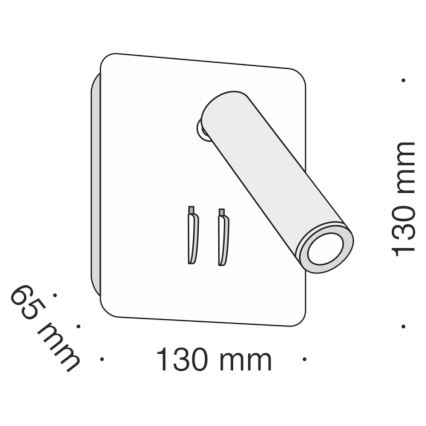 Maytoni C175-WL-01-6W-B - LED Stenski reflektor IOS LED/9W/230V črna