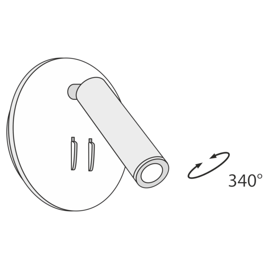 Maytoni C176-WL-01-6W-B - LED Stenski reflektor IOS LED/9W/230V črna