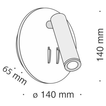 Maytoni C176-WL-01-6W-B - LED Stenski reflektor IOS LED/9W/230V črna