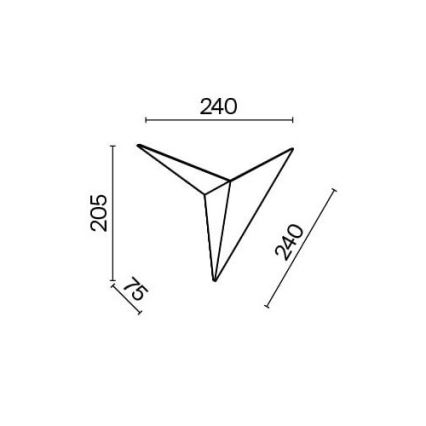 Maytoni C808WL-L3B - LED Stenska svetilka TRAME LED/3W/230V črna