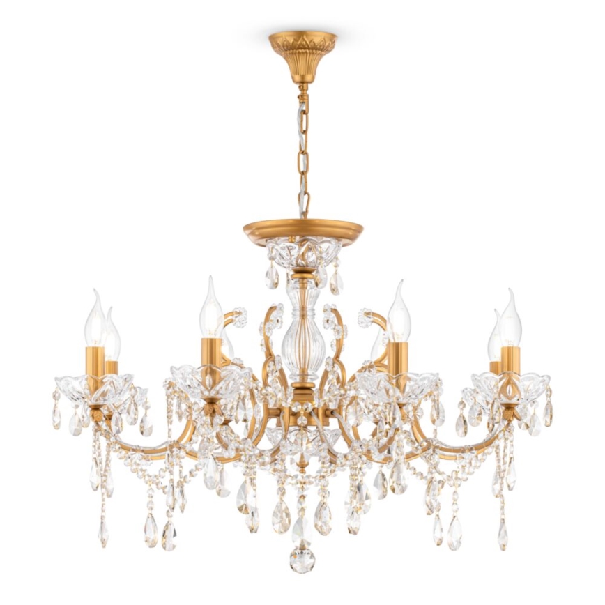 Maytoni DIA004-08-G - Lestenec na verigi SEVILLA 8xE14/60W/230V