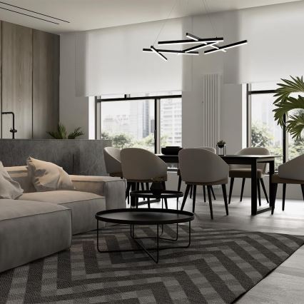 Maytoni MOD016PL-L75B - LED Lestenec na vrvici LINE LED/79W/230V črna
