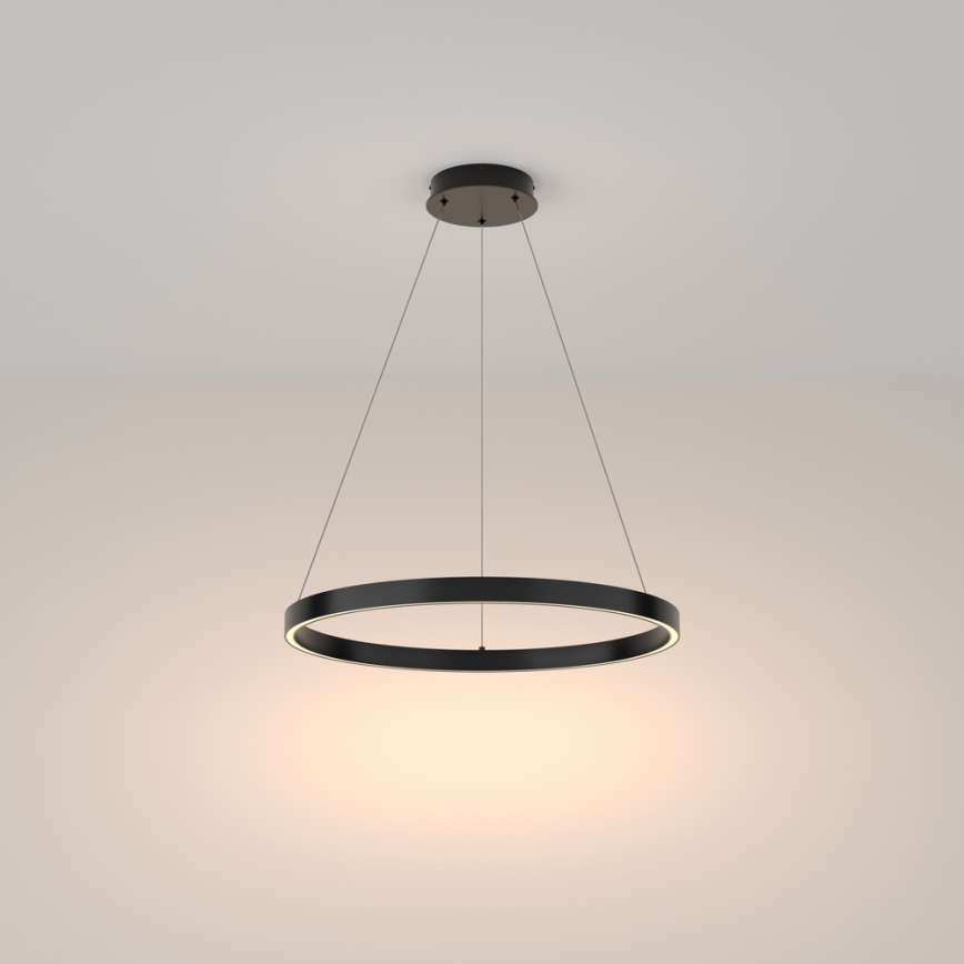 Maytoni MOD058PL-L32B3K - LED Lestenec na vrvici RIM LED/37W/230V 3000K pr. 60 cm črna