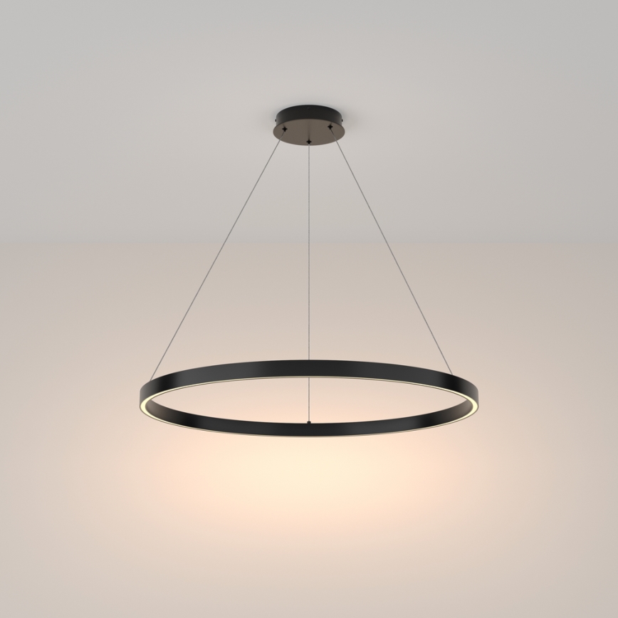 Maytoni MOD058PL-L42B3K - LED Lestenec na vrvici RIM LED/51W/230V 3000K pr. 80 cm črna