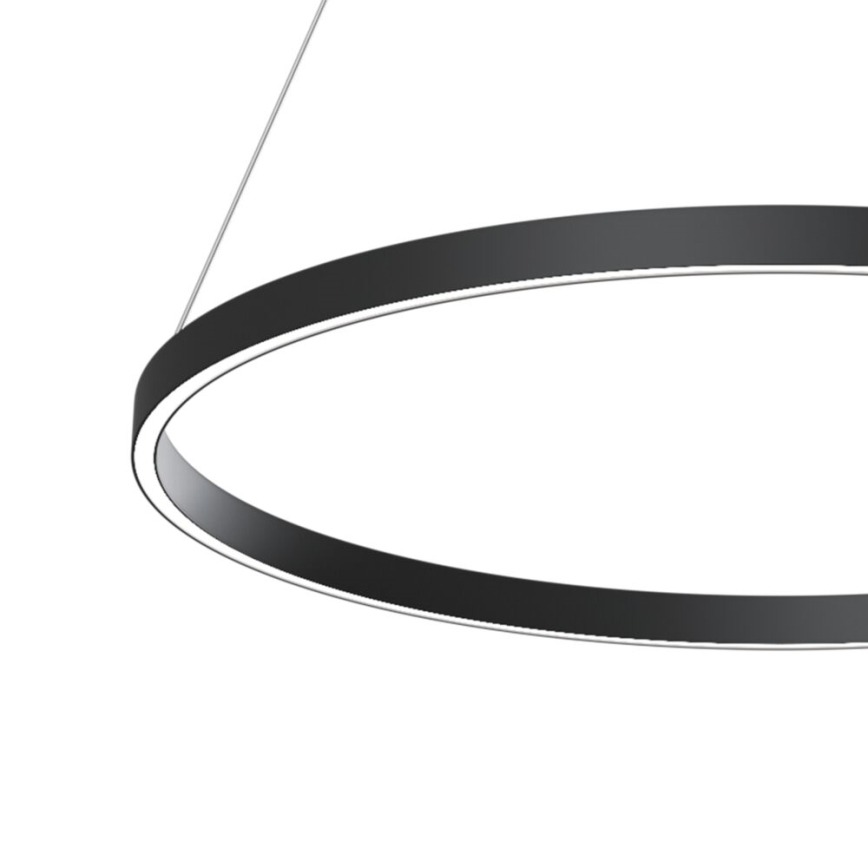 Maytoni MOD058PL-L42B3K - LED Lestenec na vrvici RIM LED/51W/230V 3000K pr. 80 cm črna