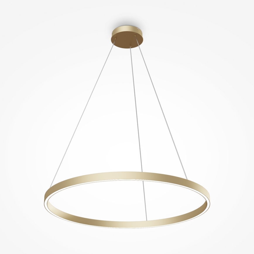 Maytoni MOD058PL-L42BS4K - LED Lestenec na vrvici RIM LED/51W/230V 4000K pr. 80 cm zlata