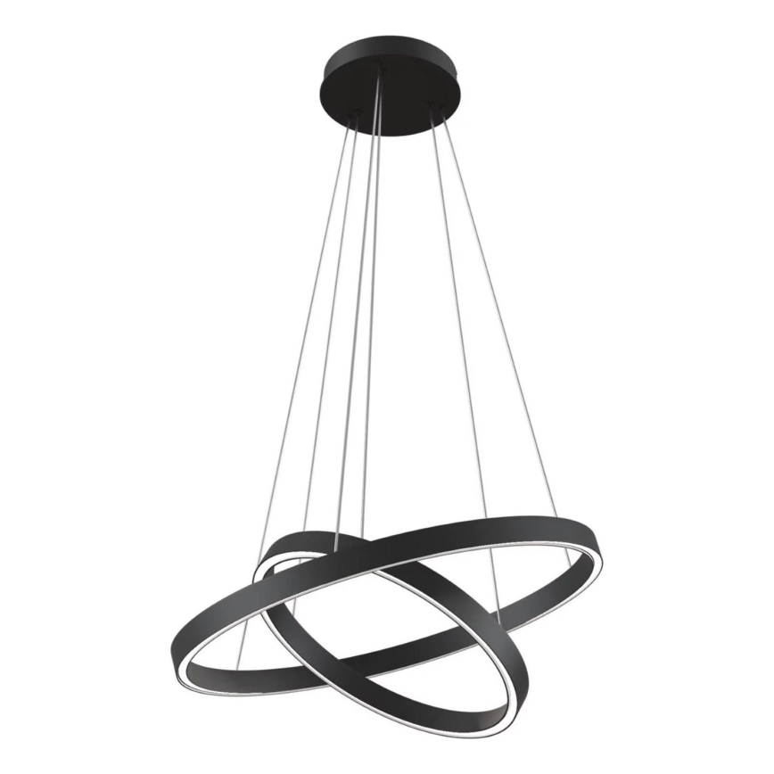 Maytoni MOD058PL-L55B3K - LED Lestenec na vrvici RIM LED/61W/230V 3000K pr. 60 cm črna