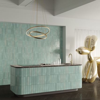 Maytoni MOD058PL-L55BS3K - LED Lestenec na vrvici RIM LED/61W/230V 3000K pr. 60 cm zlata
