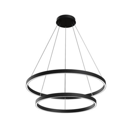 Maytoni MOD058PL-L74B3K - LED Lestenec na vrvici RIM LED/88W/230V 3000K pr. 80 cm črna