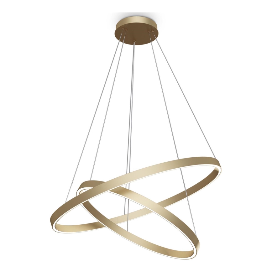 Maytoni MOD058PL-L74BS3K - LED Lestenec na vrvici RIM LED/88W/230V 3000K pr. 80 cm zlata