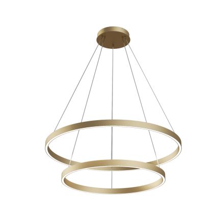 Maytoni MOD058PL-L74BS3K - LED Lestenec na vrvici RIM LED/88W/230V 3000K pr. 80 cm zlata