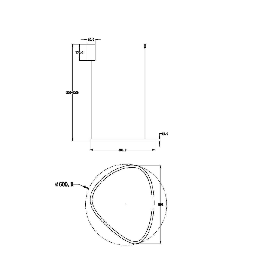 Maytoni MOD072PL-L28BS3K1 - LED Lestenec na vrvici GLINT LED/24W/230V zlata pr. 60 cm