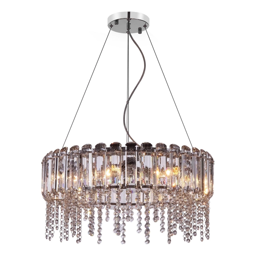 Maytoni MOD097PL-08CH - Lestenec na vrvici HAIL 8xE14/40W/230V pr. 60,5 cm sijajni krom