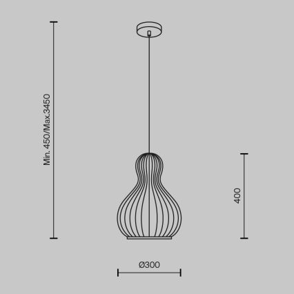 Maytoni MOD192PL-01W1 - Lestenec na vrvici ROOTS 1xE27/40W/230V pr. 30 cm bež