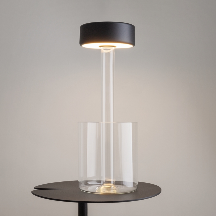 Maytoni MOD229TL-L3B3K1 - LED Zatemnitvena polnilna prenosna namizna svetilka LED/3W/5V 2200-4000K črna/prozorna