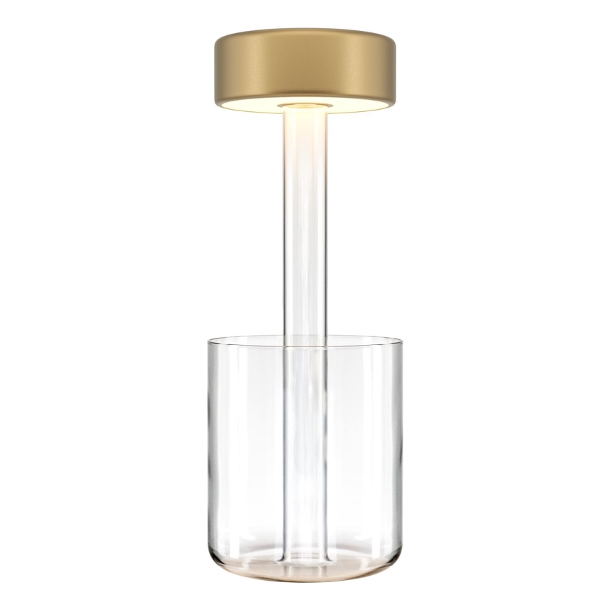 Maytoni MOD229TL-L3G3K1 - LED Zatemnitvena polnilna prenosna namizna svetilka LED/3W/5V 2200-4000K zlata/prozorna
