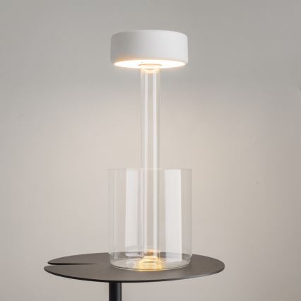 Maytoni MOD229TL-L3W3K1 - LED Zatemnitven polnilni prenosni namizna svetilka LED/3W/5V 2200-4000K bela/prozorna