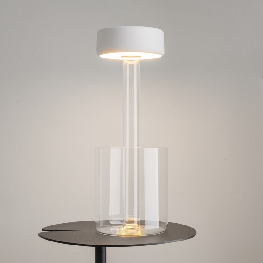 Maytoni MOD229TL-L3W3K1 - LED Zatemnitven polnilni prenosni namizna svetilka LED/3W/5V 2200-4000K bela/prozorna