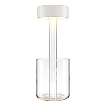 Maytoni MOD229TL-L3W3K1 - LED Zatemnitvena polnilna prenosna namizna svetilka LED/3W/5V 2200-4000K 2000 mAh bela/prozorna