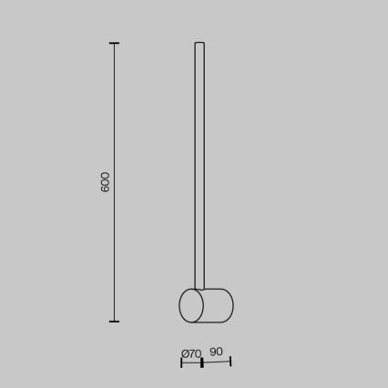 Maytoni MOD237WL-L6BS3K - LED Stenska svetilka LIGHT STICK LED/7W/230V 3000K zlata