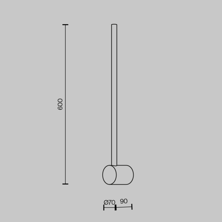 Maytoni MOD237WL-L6BS3K - LED Stenska svetilka LIGHT STICK LED/7W/230V 3000K zlata