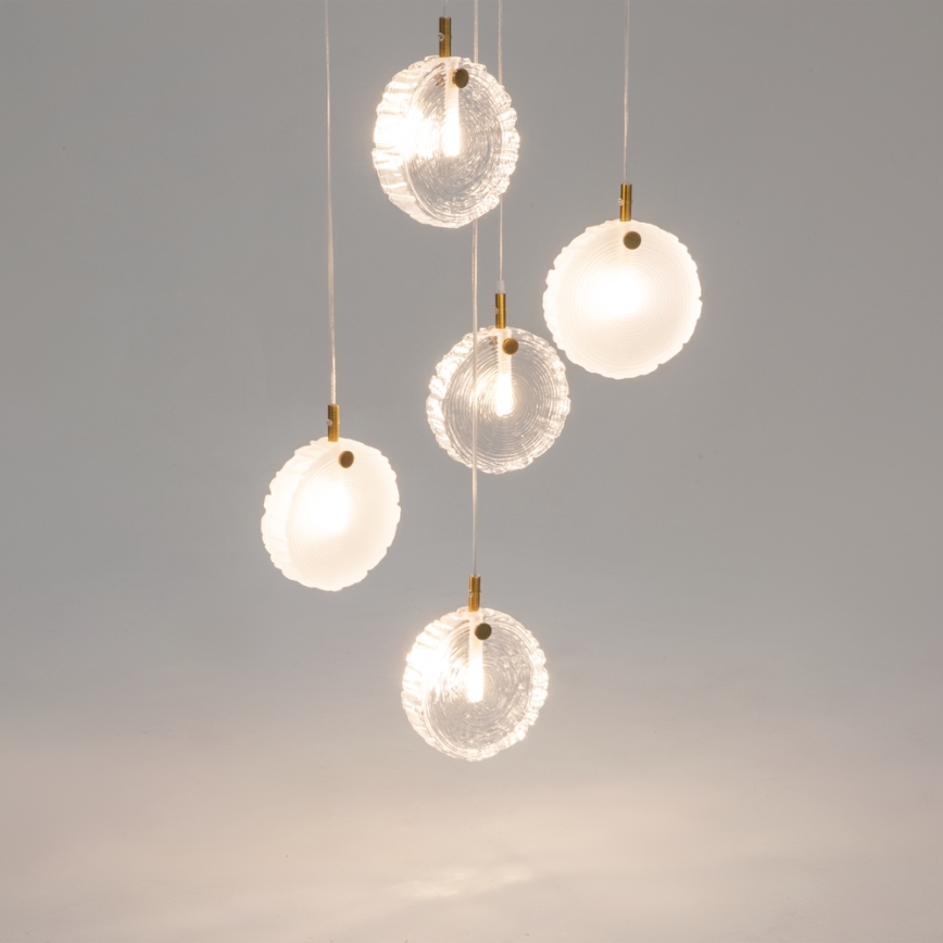Maytoni MOD254PL-05BS - Lestenec na vrvici FROZEN 5xG4/28W/230V medenina