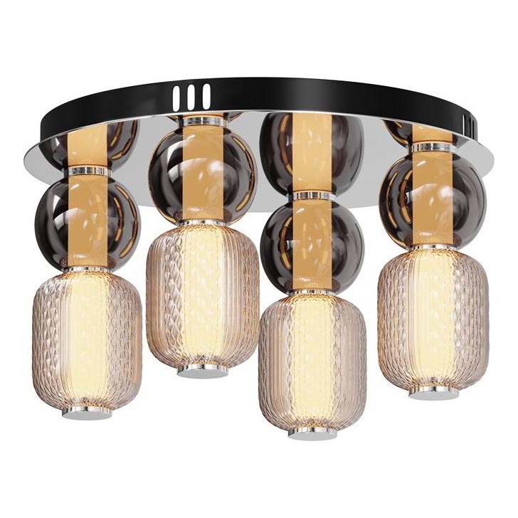 Maytoni MOD273CL-L60CH3K - LED Stropna svetilka DROP 4xLED/15W/230V pr. 43 cm sijajni krom