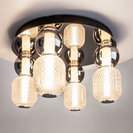 Maytoni MOD273CL-L60CH3K - LED Stropna svetilka DROP 4xLED/15W/230V pr. 43 cm sijajni krom