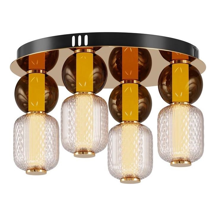 Maytoni MOD273CL-L60G3K - LED Stropna svetilka DROP 4xLED/15W/230V pr. 43 cm zlata