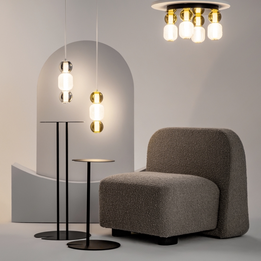Maytoni MOD273CL-L60G3K - LED Stropna svetilka DROP 4xLED/15W/230V pr. 43 cm zlata