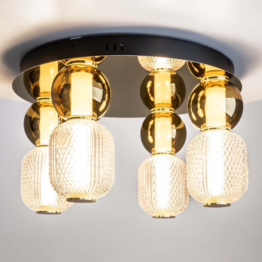 Maytoni MOD273CL-L60G3K - LED Stropna svetilka DROP 4xLED/15W/230V pr. 43 cm zlata