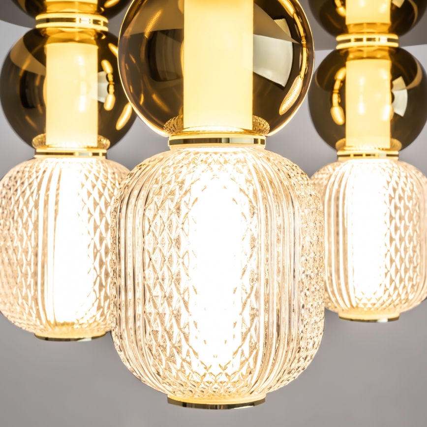 Maytoni MOD273CL-L60G3K - LED Stropna svetilka DROP 4xLED/15W/230V pr. 43 cm zlata