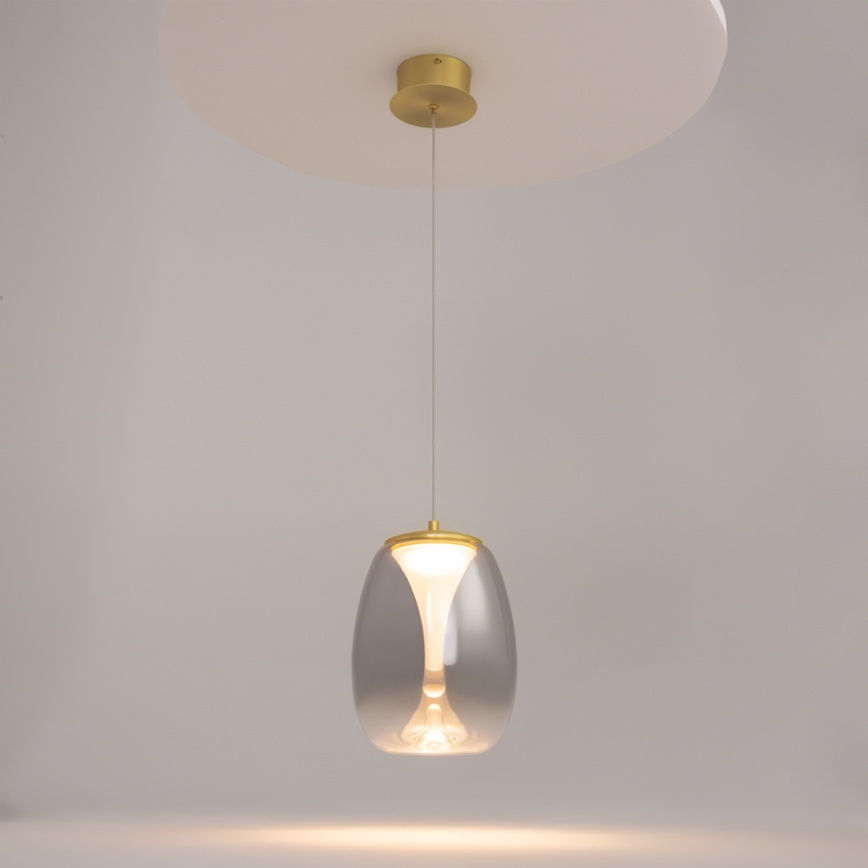 Maytoni MOD282PL-L8G3K - LED Lestenec na vrvici SPLASH LED/7W/230V 3000K zlata