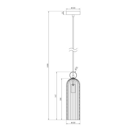 Maytoni MOD302PL-01CG - Lestenec na vrvici ANTIC 1xE14/40W/230V zlata/bež