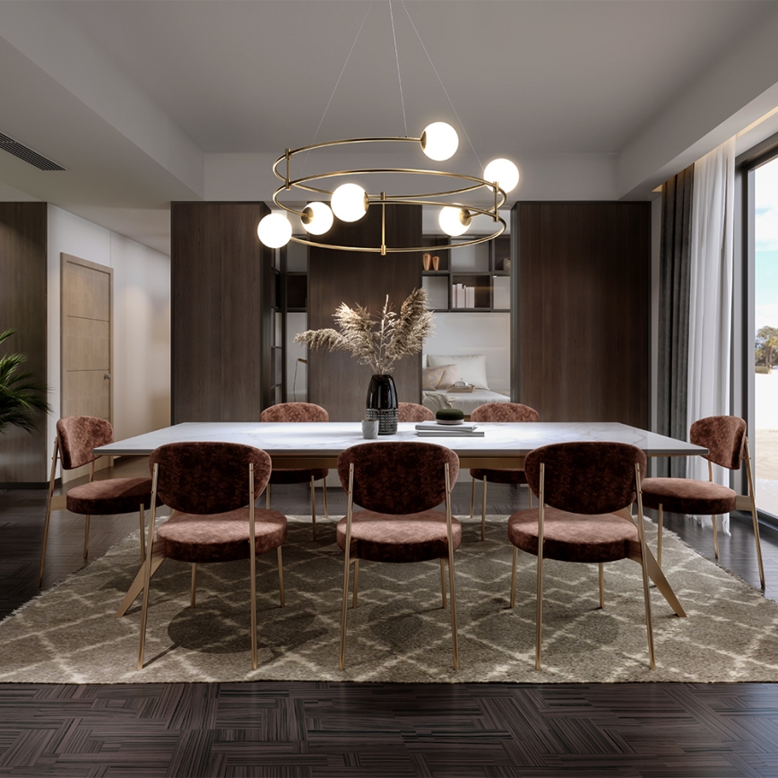 Maytoni MOD317PL-06G - Lestenec na vrvici BALANCE 6xG9/40W/230V baker