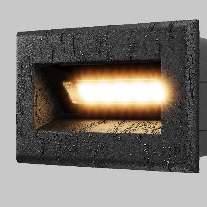 Maytoni O045SL-L3B3K - LED Zunanja vgradna svetilka BOSCA LED/3W/230V 3000K IP65 črna