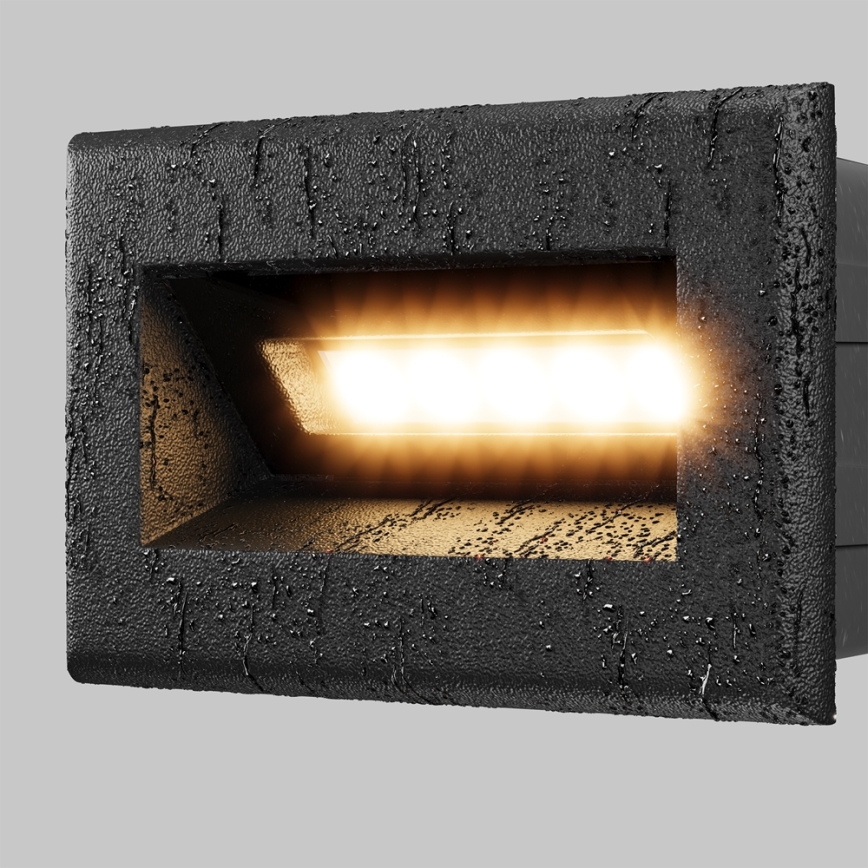 Maytoni O045SL-L3B3K - LED Zunanja vgradna svetilka BOSCA LED/3W/230V 3000K IP65 črna