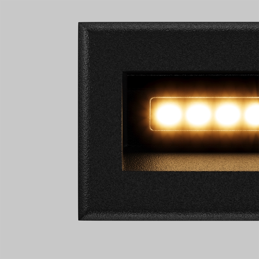 Maytoni O045SL-L3B3K - LED Zunanja vgradna svetilka BOSCA LED/3W/230V 3000K IP65 črna
