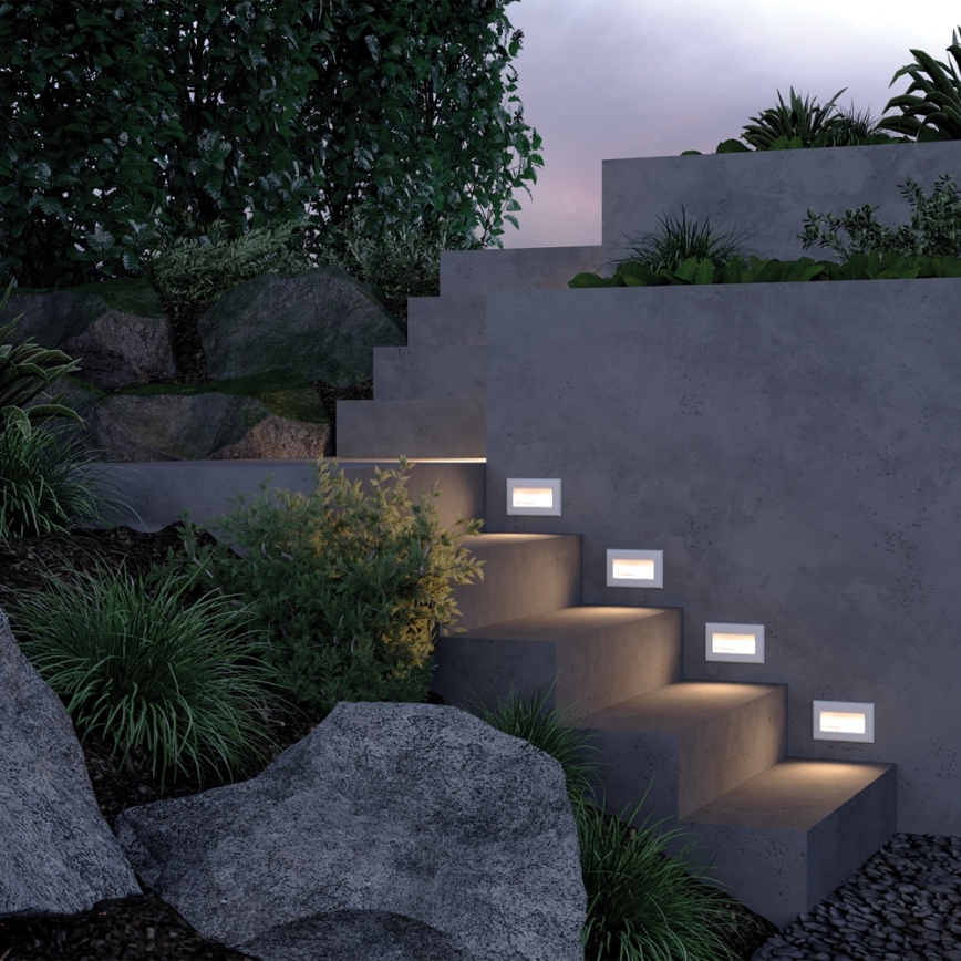Maytoni O045SL-L3W3K - LED Zunanja vgradna svetilka BOSCA LED/3W/230V 3000K IP65 bela